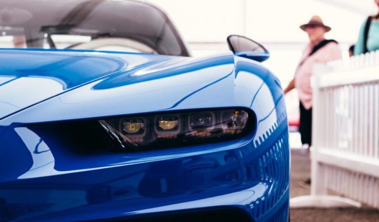 front of a car