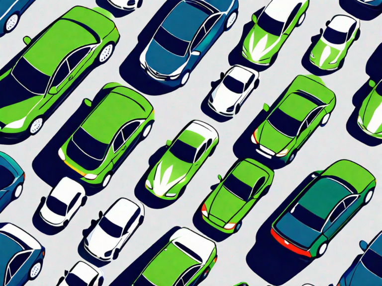 A car dealership lot filled with various types of cars