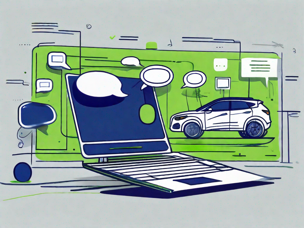 Chat Excellence: Managing Online Conversations for Your Car Dealership 1 A computer screen displaying various chat bubbles