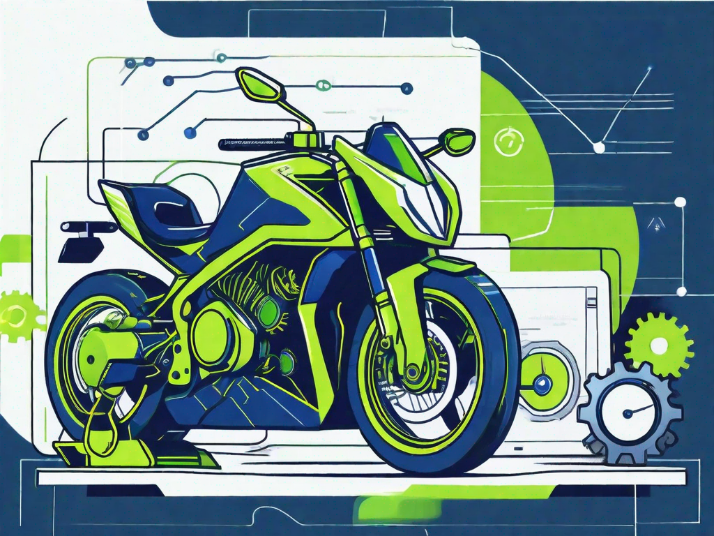 Powersports Dealer Management Software: 6 Ways to Rev Up Your Business 1 A motorbike alongside a computer